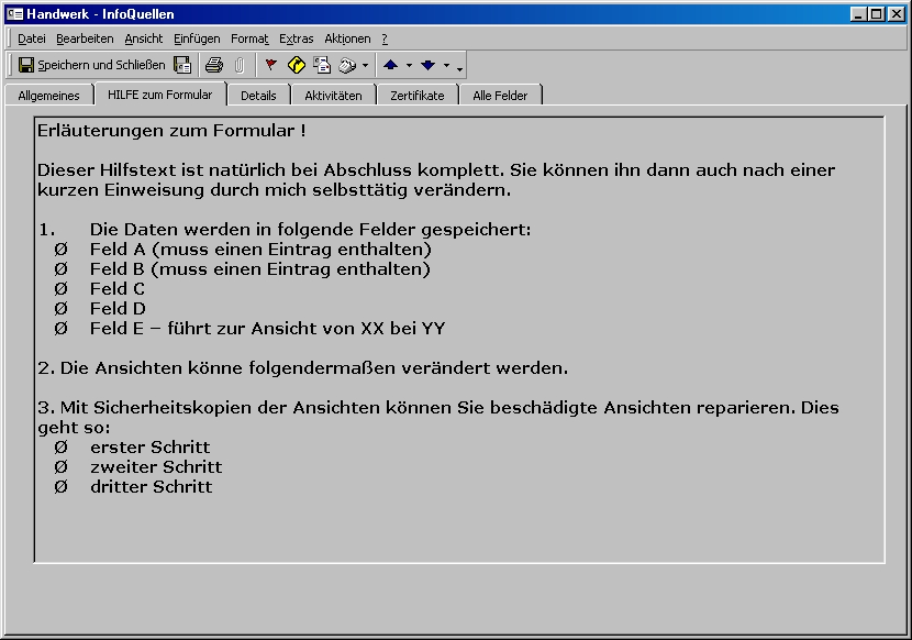 Bitte warten Sie bis das Outlook-Beispiel geladen ist